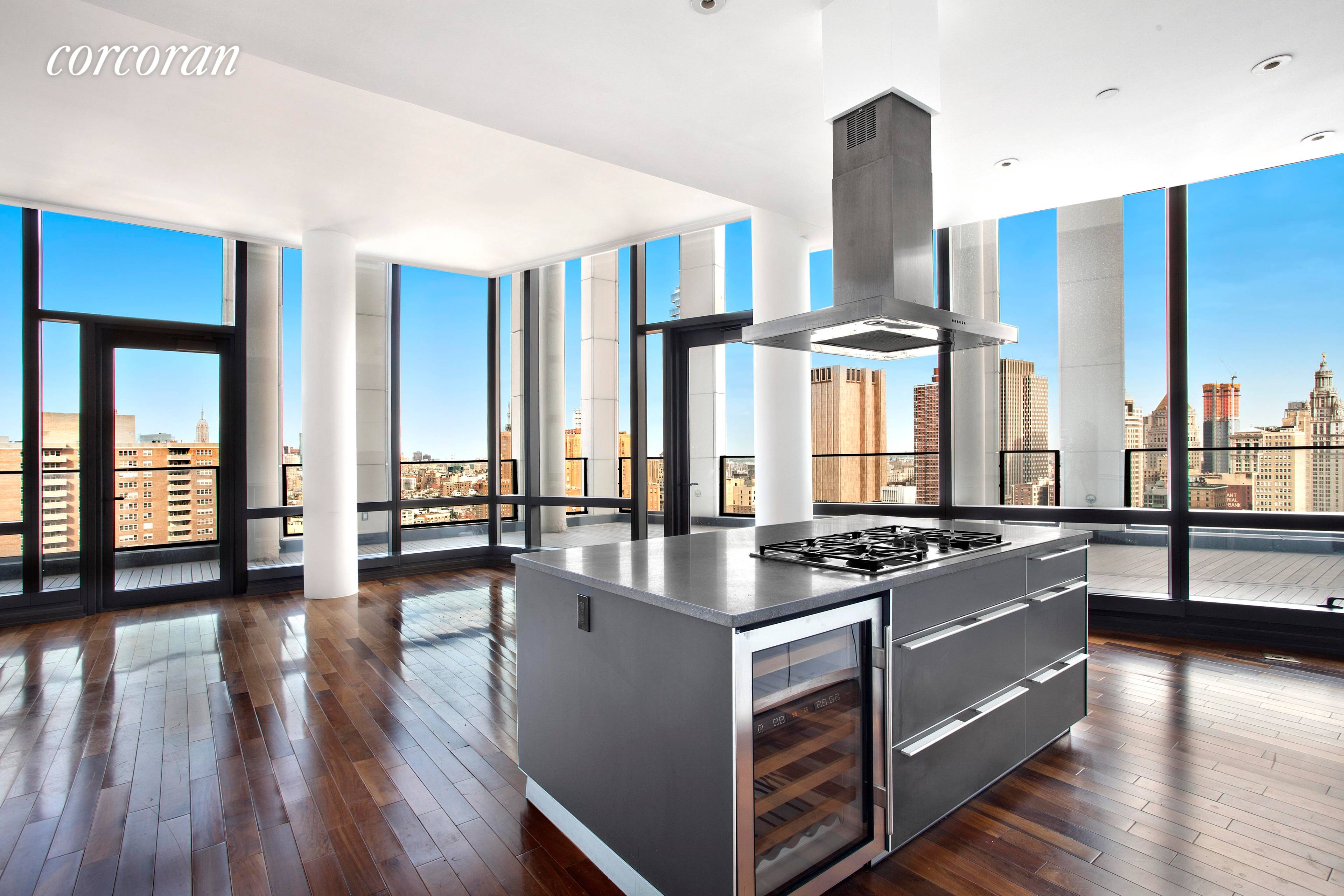 This stunning penthouse offers an exquisite look into premiere downtown luxury living with 2, 300 square feet of interior space and a 1, 100 square feet exterior.