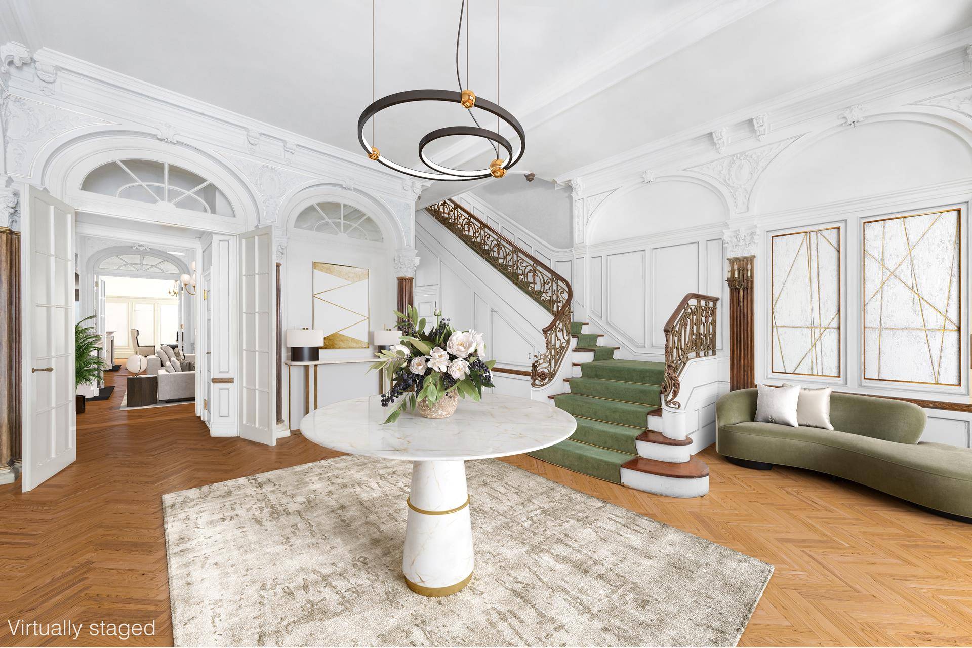 Built in 1881 as a Victorian era brownstone, the home, known as The Block House, was thoroughly remodeled by the esteemed Henry Herts in 1906.