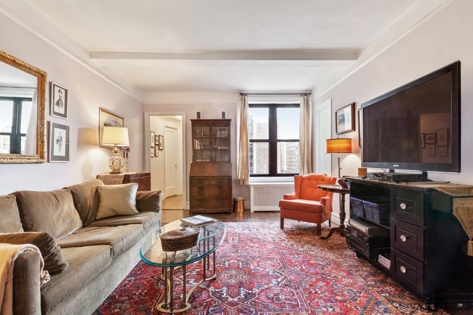 Perched atop a high floor in a well run, coveted prewar building, this wonderfully charming, spacious one bedroom home is a quintessential Upper West Side gem.
