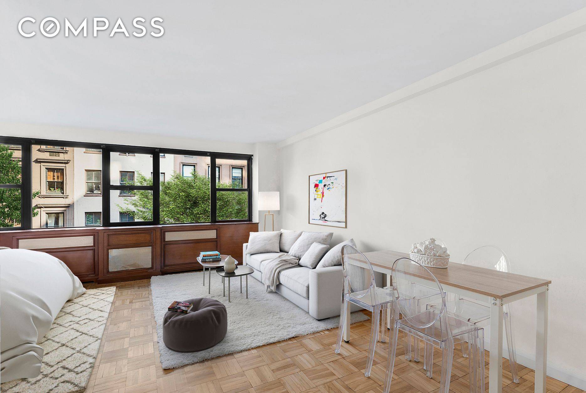A corner alcove studio in one of the most desired buildings in Murray Hill.
