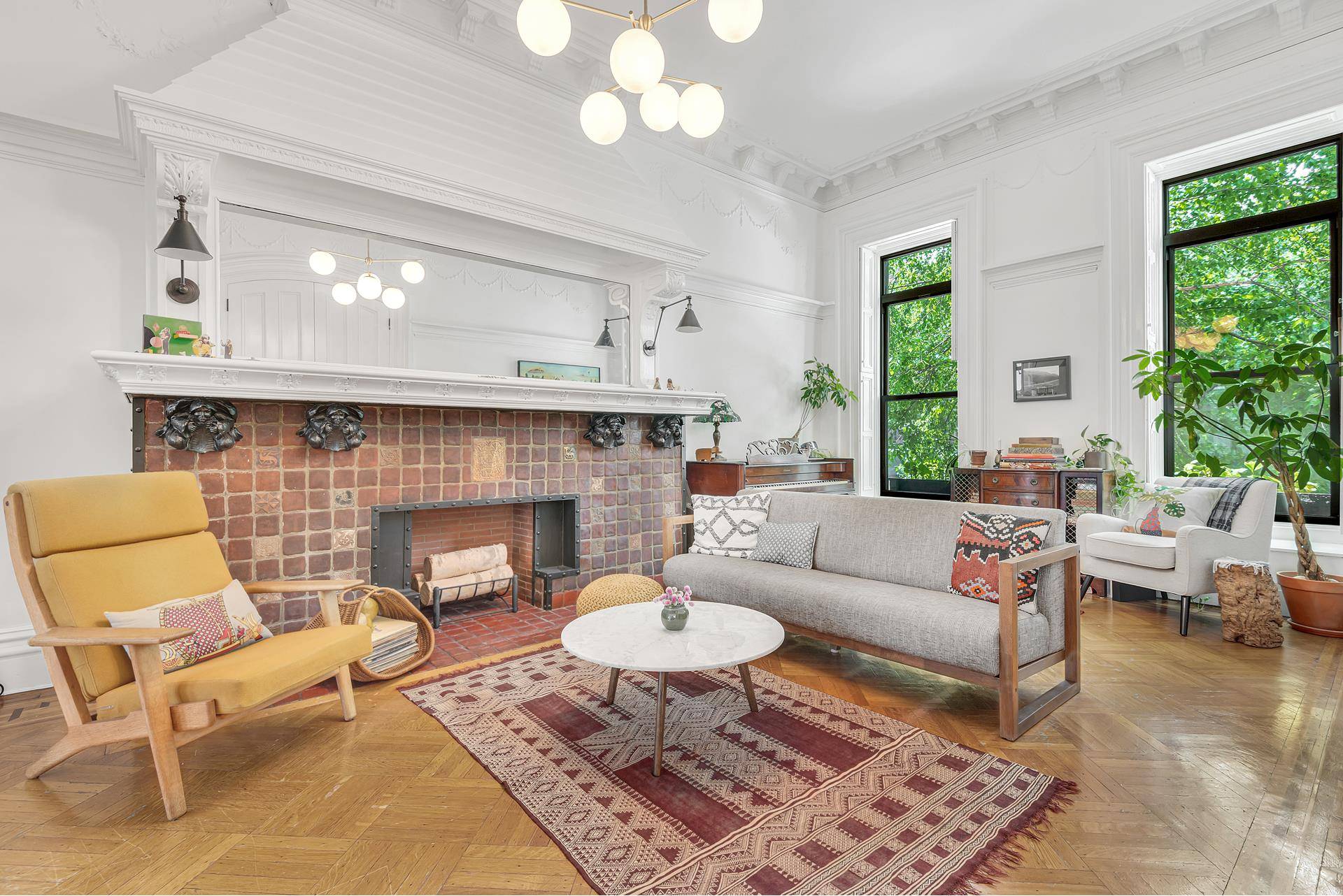 Magnificent 3 family townhouse in prime Clinton Hill, situated on a desirable tree lined street in one of Brooklyn's most sought after neighborhoods.