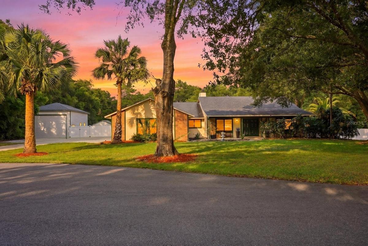 Private Acreage Retreat with Detached Workshop Garage