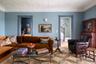 Living room with crown molding