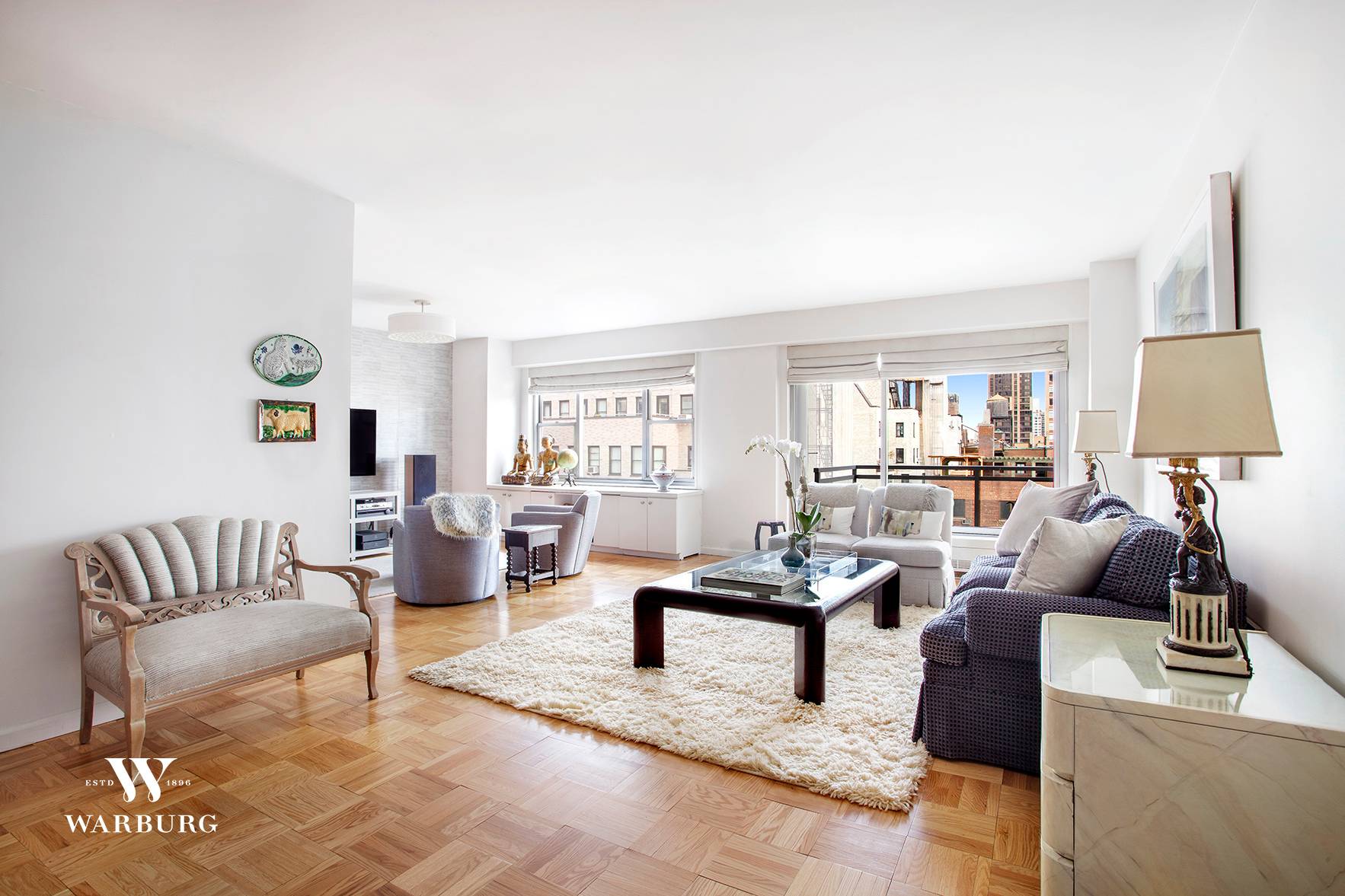 Apartment 20G at 400 East 56th, generously sized and renovated two bedroom, with two full baths and a spacious terrace offering city views and ample space for outdoor living.
