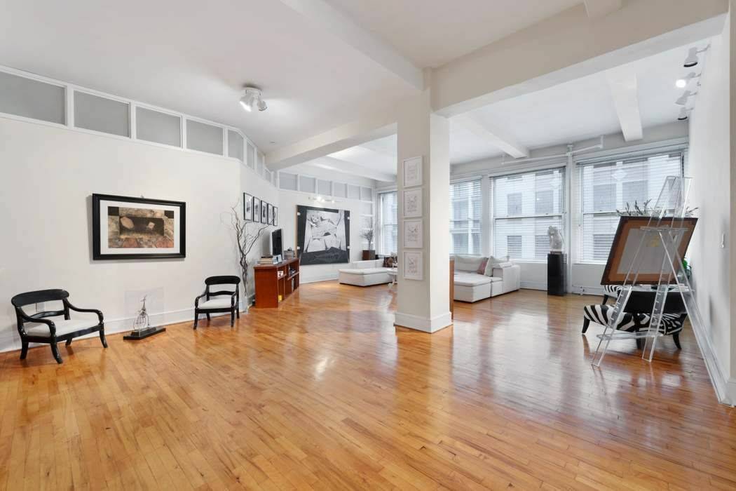 Chelsea Flatiron pre war loft wows with over 2, 200 sq ft, original windows, high ceilings, and hardwood floors.