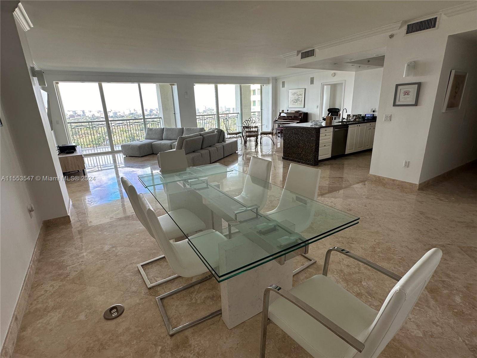 This prestigious 18th floor unit in the luxurious Ritz Carlson Residences in Coconut Grove is now available for rent.