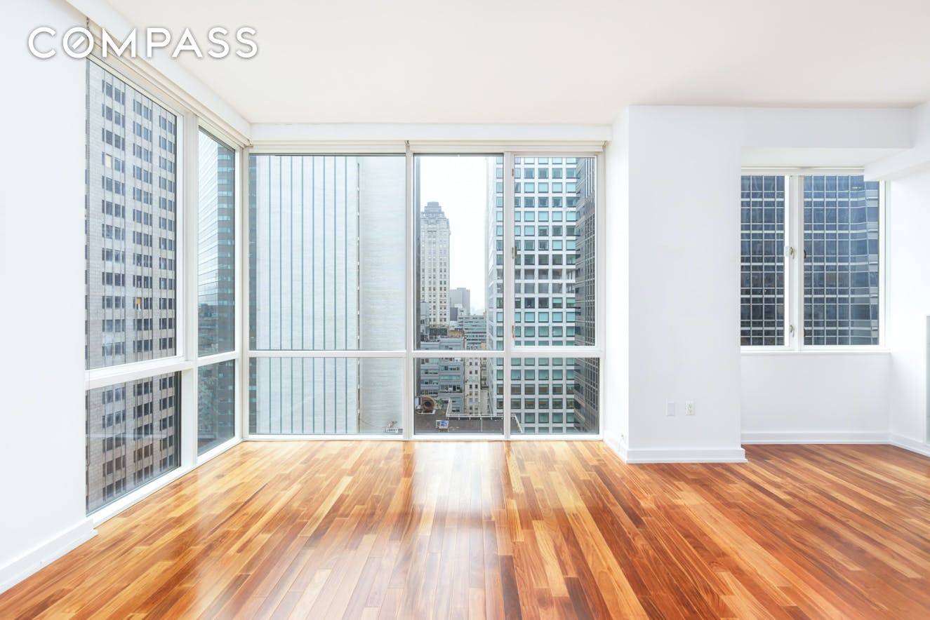 Located within the coveted Park Avenue Place Condominium, unit 34A is a gracious one bed, one and a half bath apartment flooded with natural night and offers multiple city exposures.