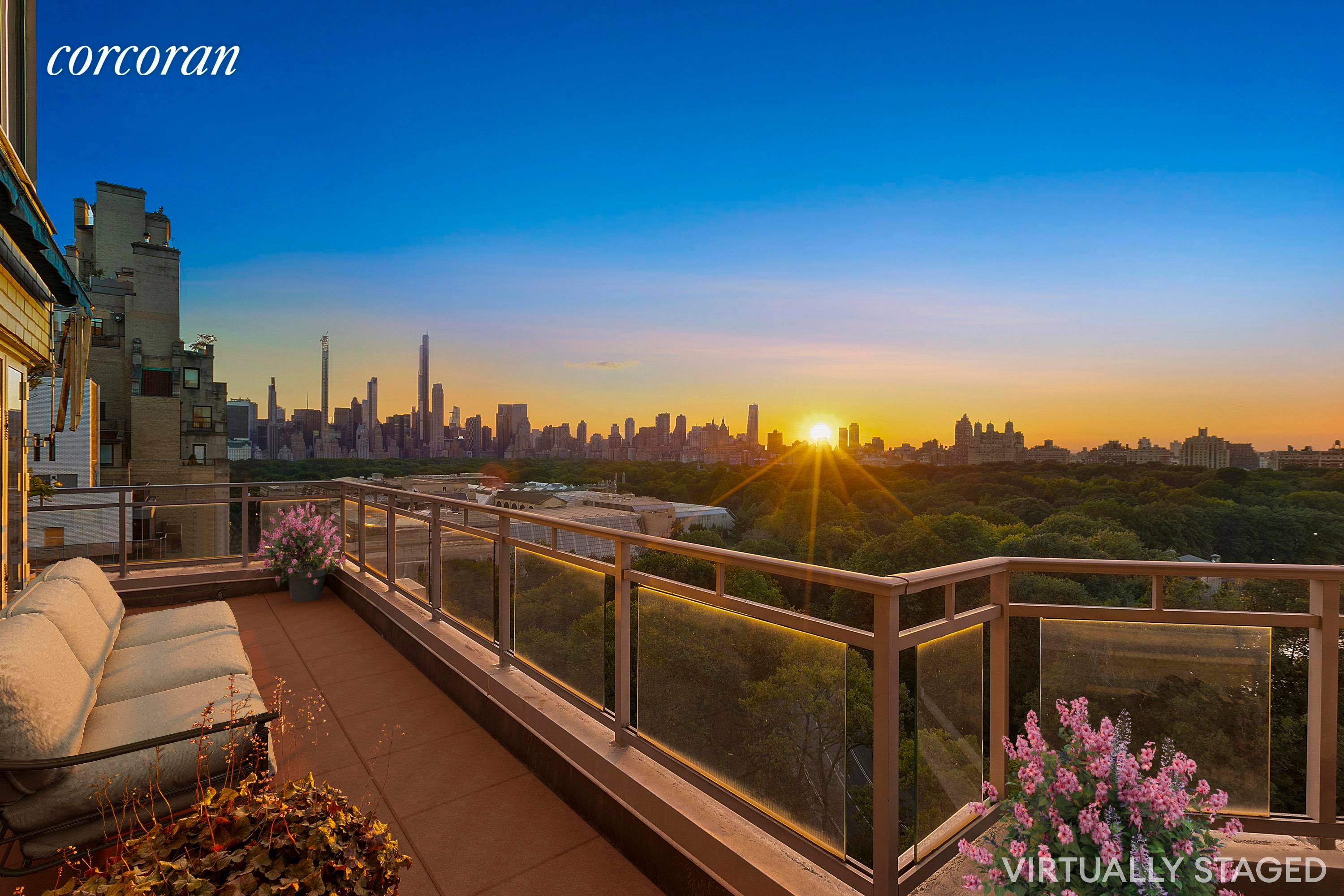 This Fifth Avenue trophy property features almost 4000 square feet and is an unparalleled oasis overlooking Central Park.