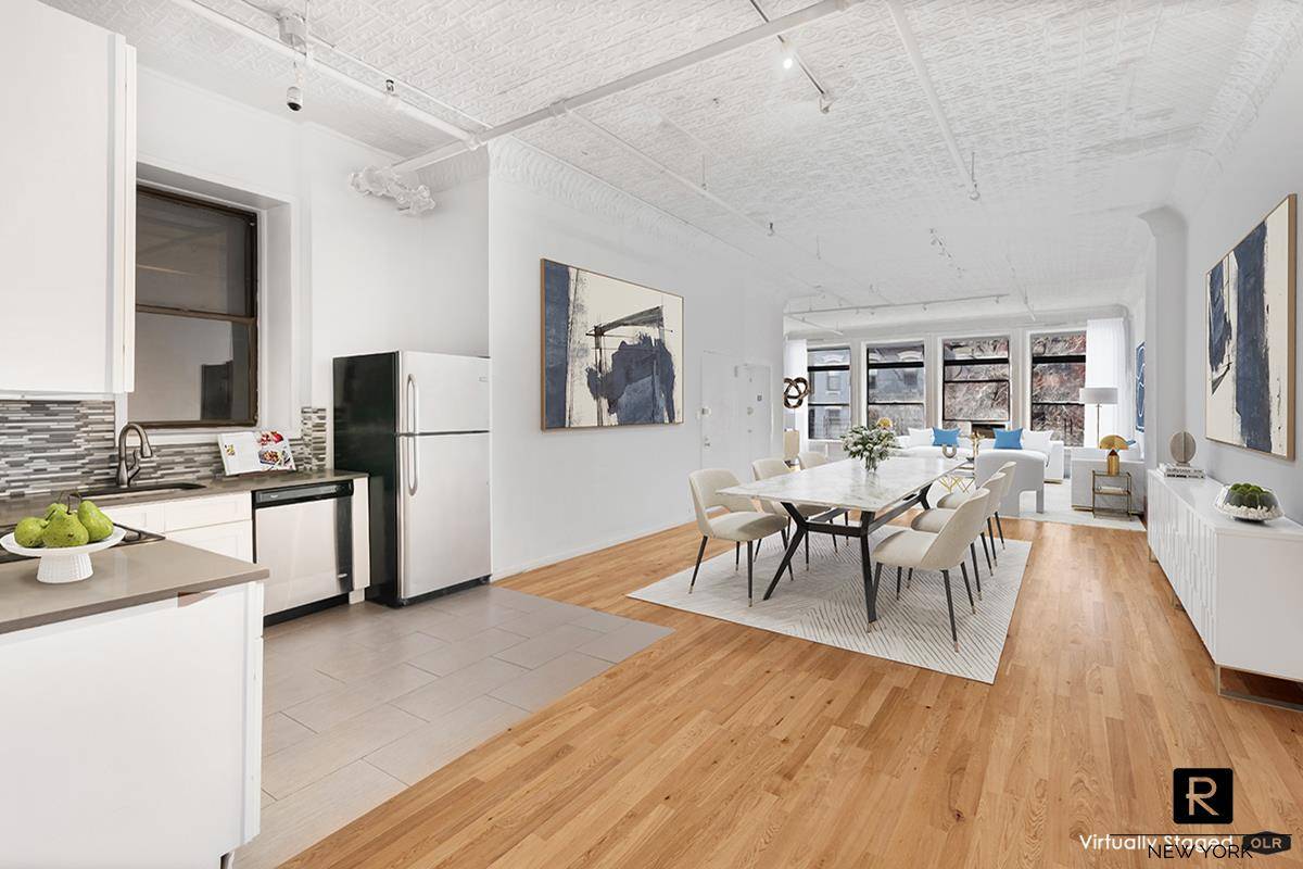 Must view this spacious, sunny full floor loft, with keyed elevator, and over 2, 000 sq ft.