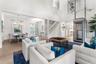 Living Room with pool views and removable elevator