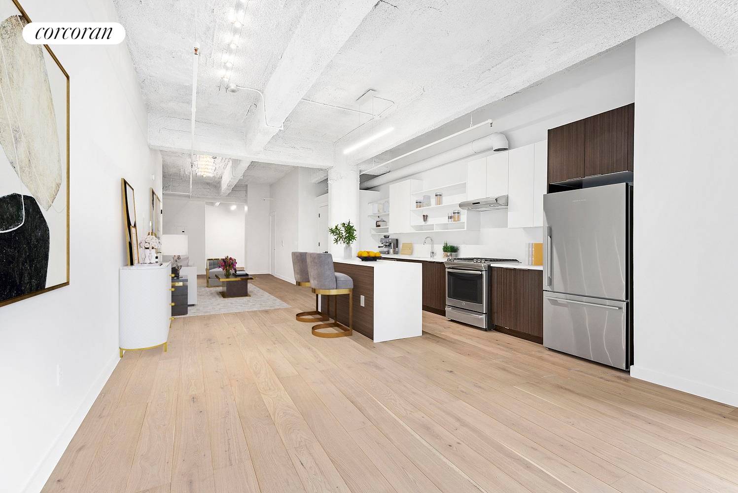 Fully renovated Sprawling and unique 1500sf Gallery Loft with large alcove.