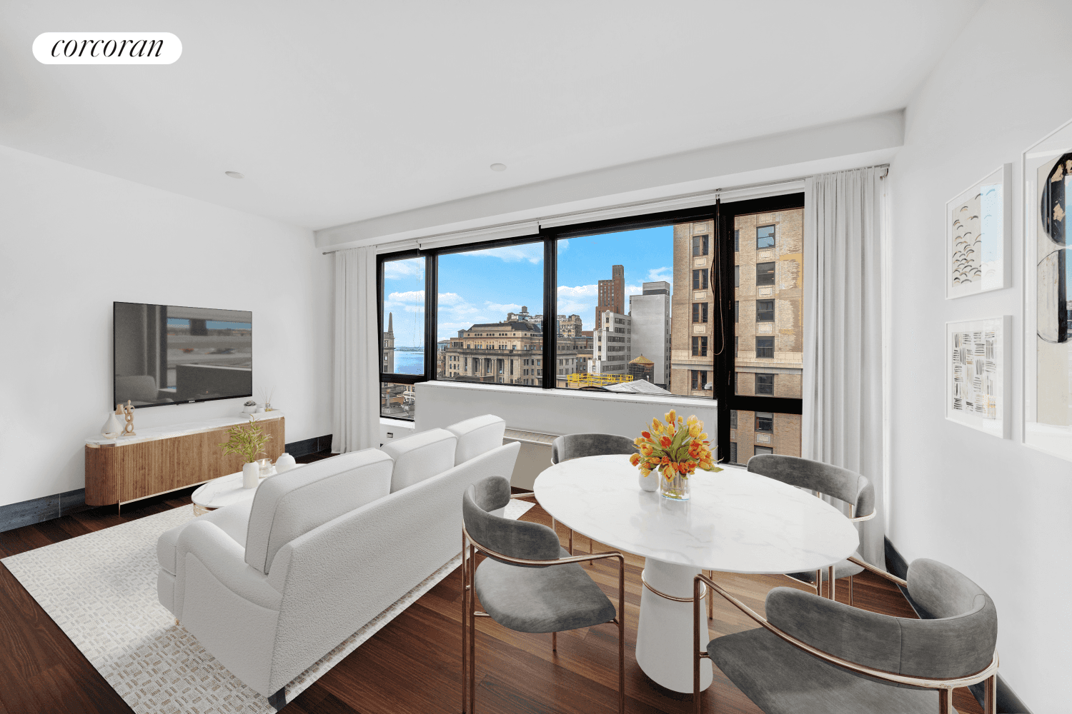Welcome home to this tranquil corner penthouse offering stunning water views and an abundance of natural light.