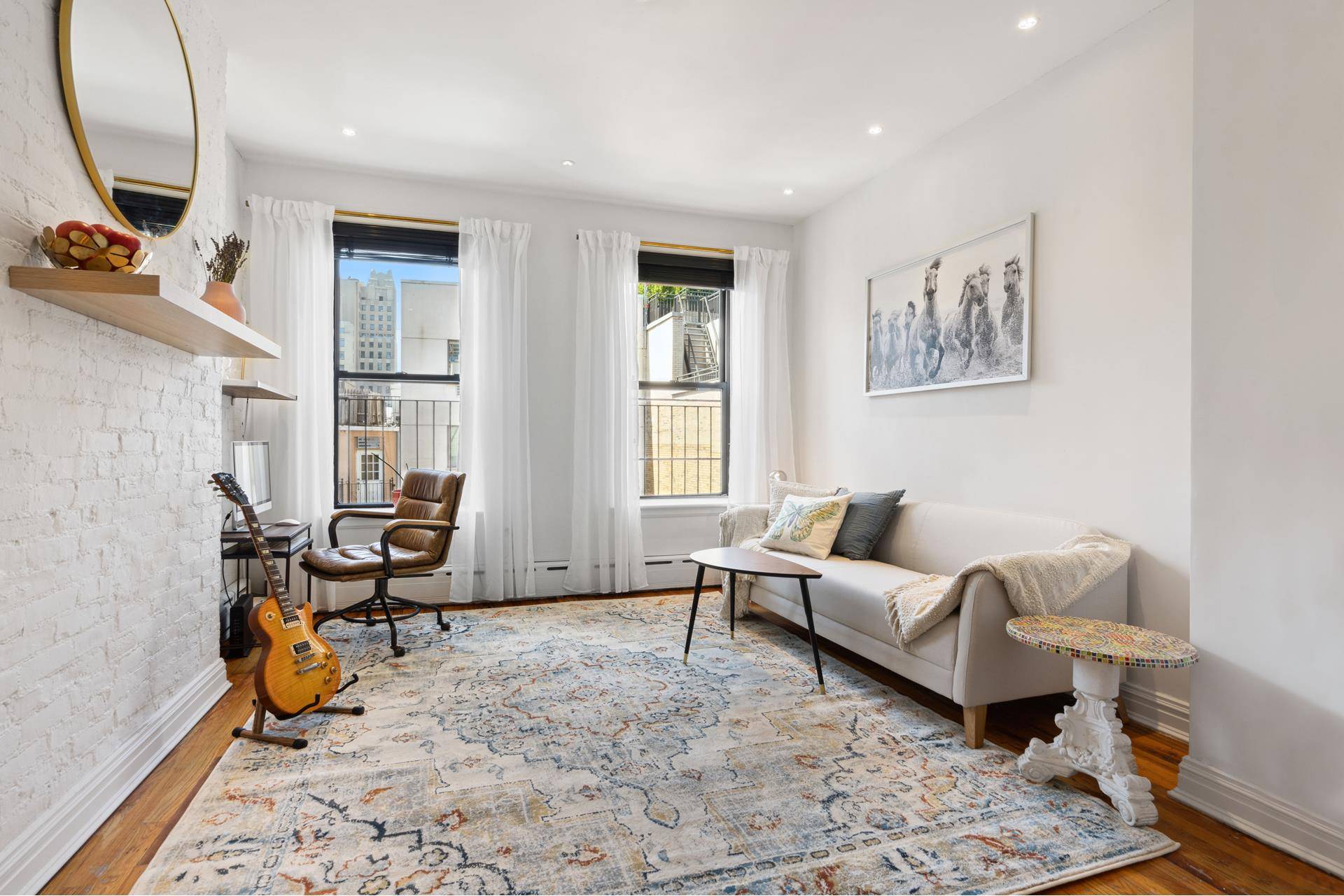 Sun filled jewel box ! Located in the heart of Hell's Kitchen on a beautiful, tree lined block.