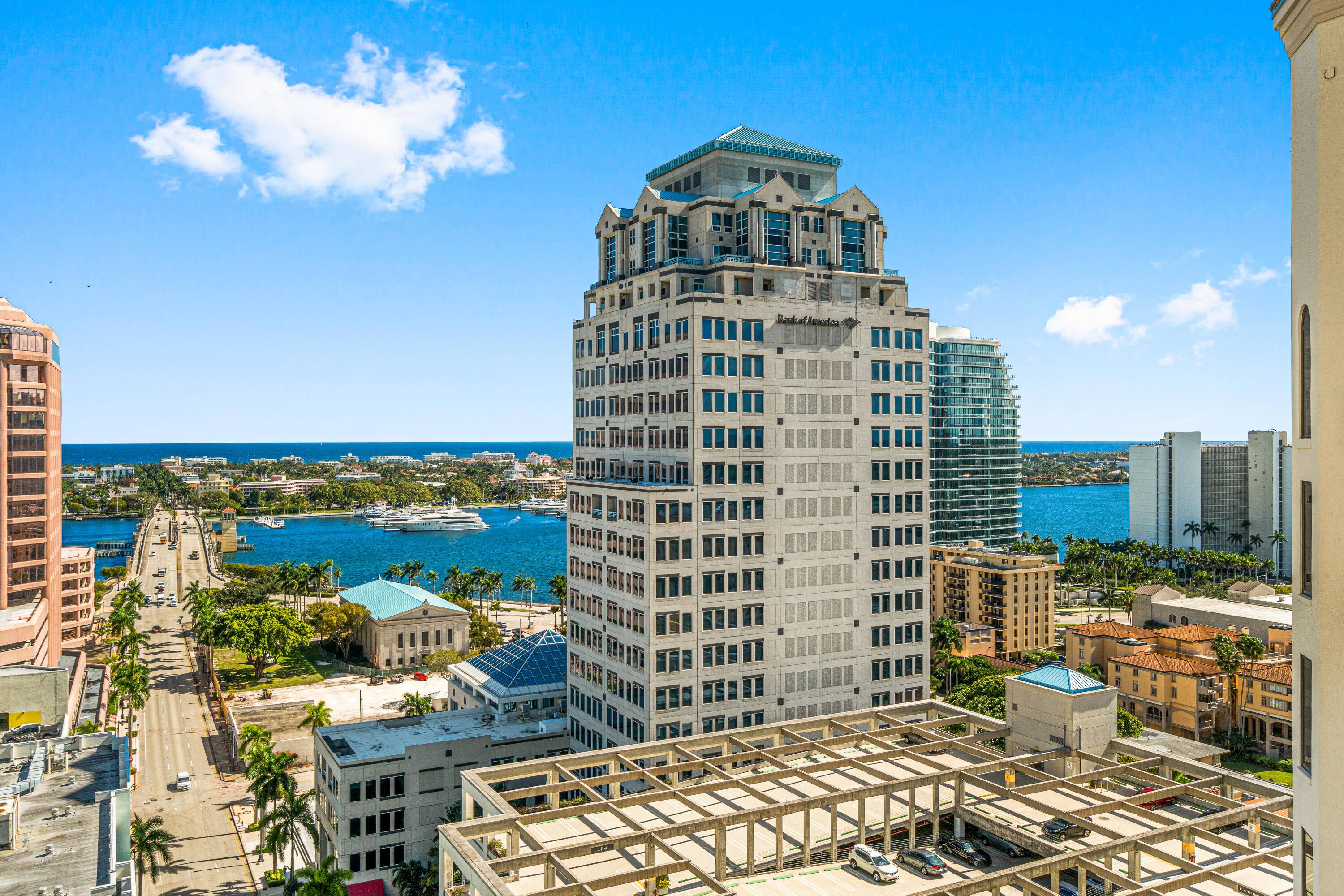 An amazing opportunity to own this beautiful 2 Bed 2 Bath luxury corner condo in sought after Two City Plaza building, downtown West Palm Beach.