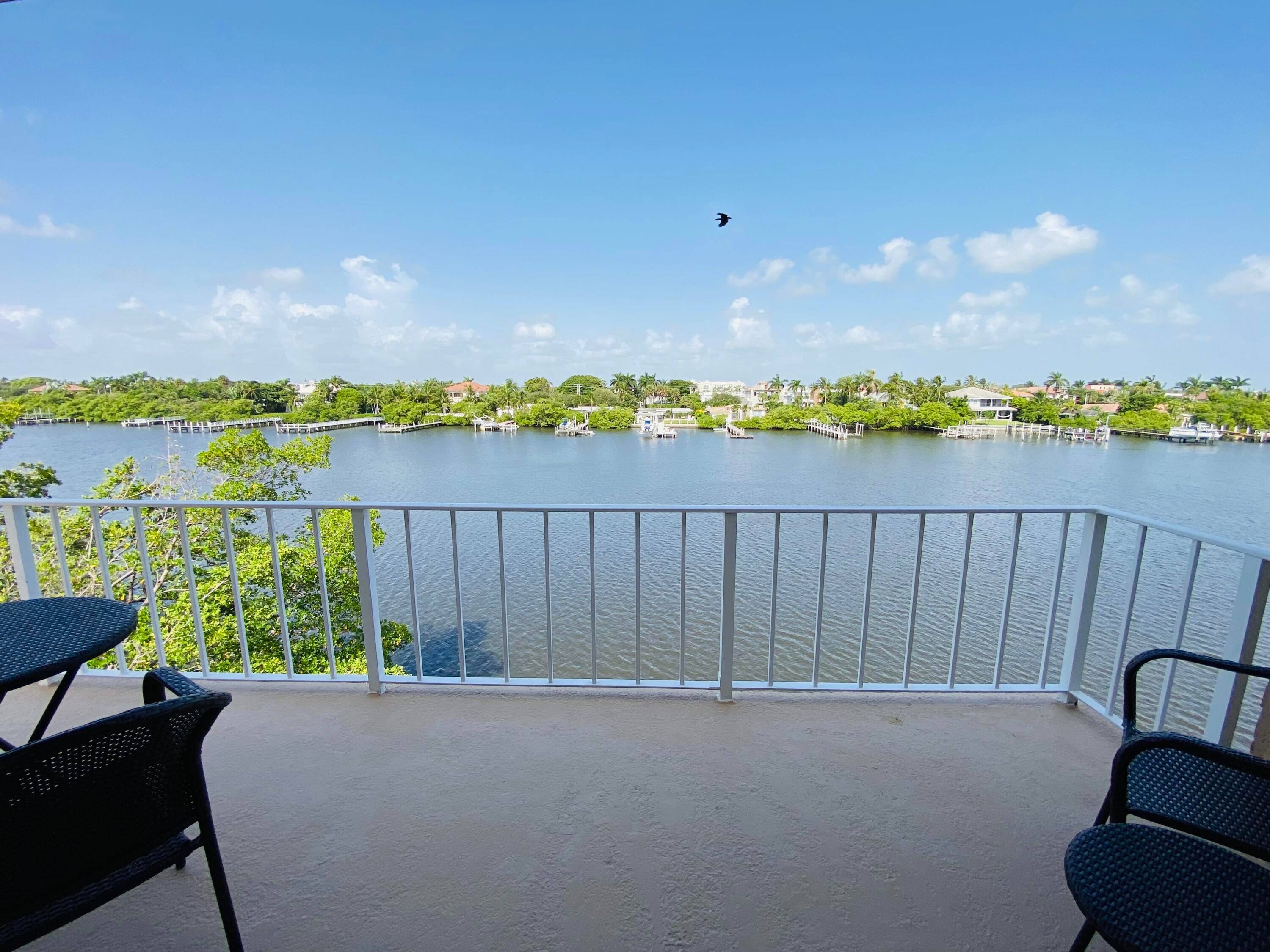 Gorgeous and serene intracoastal views from this beautifully renovated 2 bedroom 2 bath corner unit ready for seasonal rental available December 1.