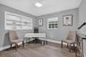 3rd BEDROOM: perfect for a home office too! has a built-in bookcase, overhead lighting