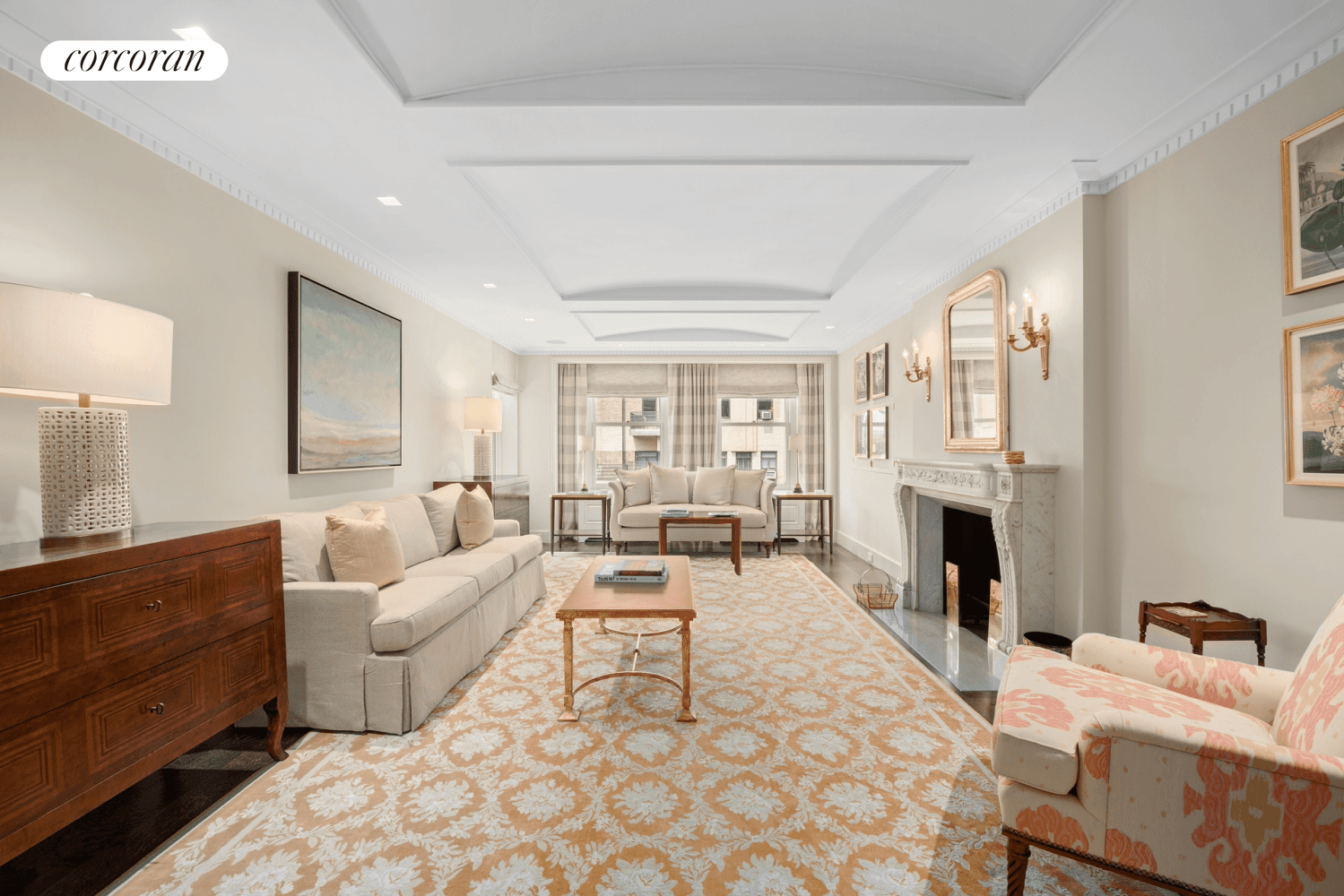 Triple mint, high floor, light filled 2 bedrooms and a library in first class Carnegie Hill prewar building.
