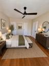 Virtually staged- Master bedroom, spacious for a king size bed.