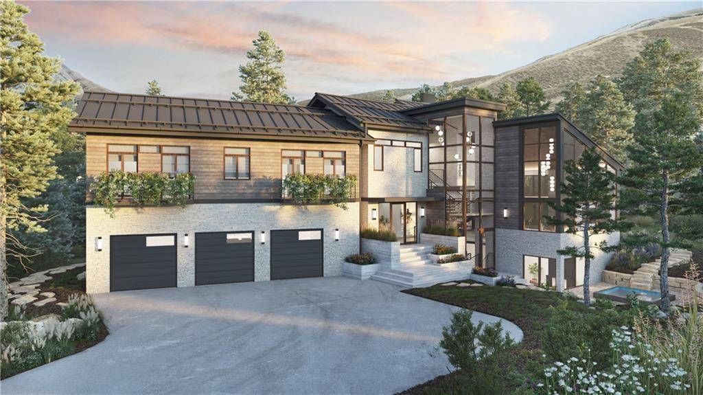 This mountain modern home highlights the spectacular views of the Breckenridge Ski Area and north valley.