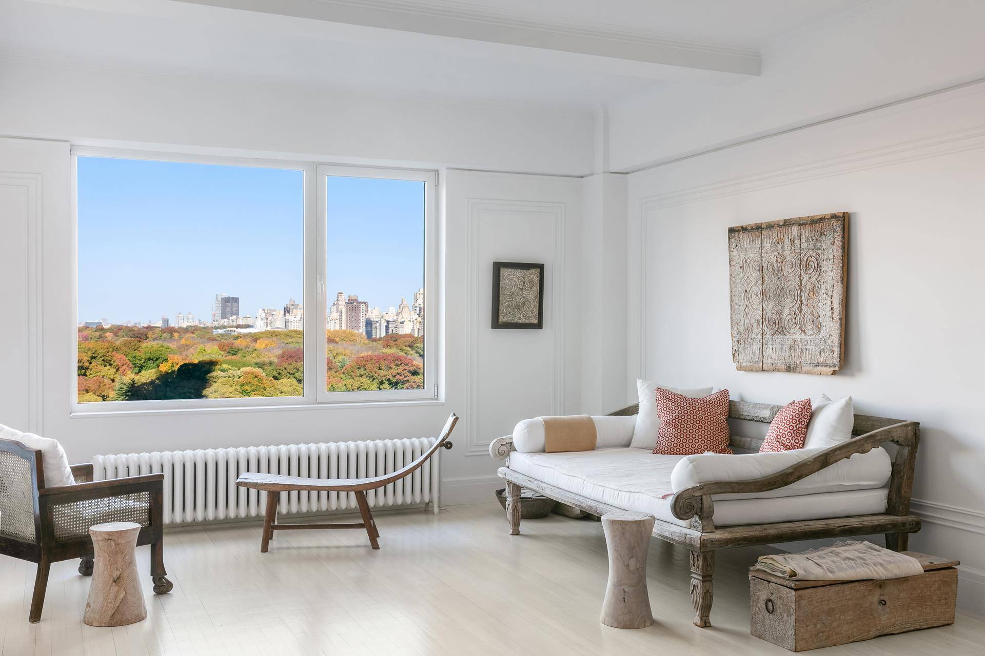 Floating high above Central Park, this triple mint residence was recently renovated with extreme attention to detail and offers spectacular direct Central Park views.