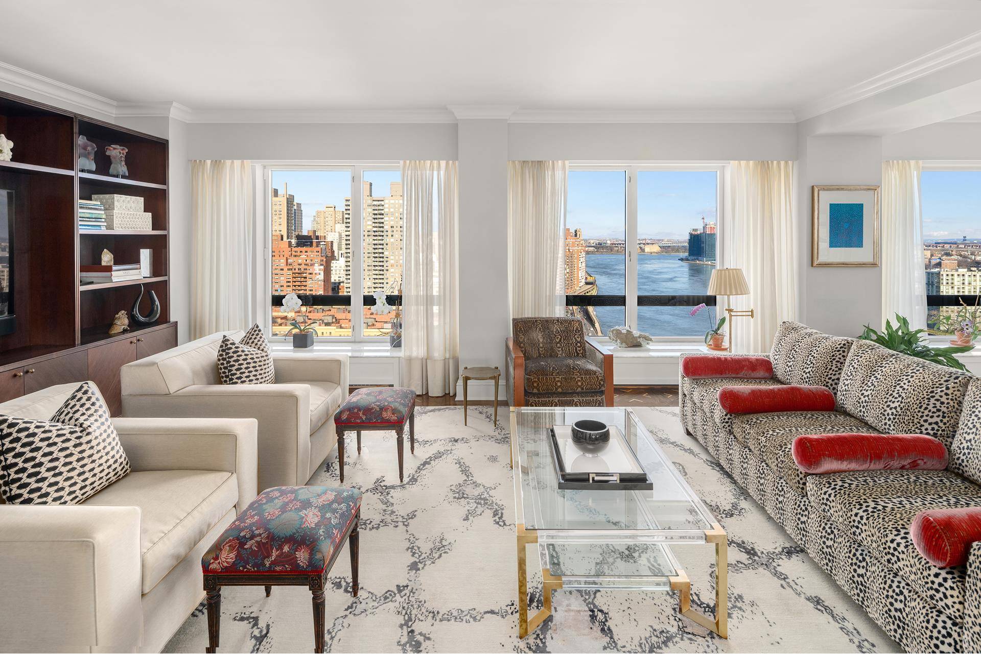 Magnificent, massive 4, 952 sq ft dream home perched high on the 21st and 22nd stories of the luxurious Promenade condominium in prime Lenox Hill !
