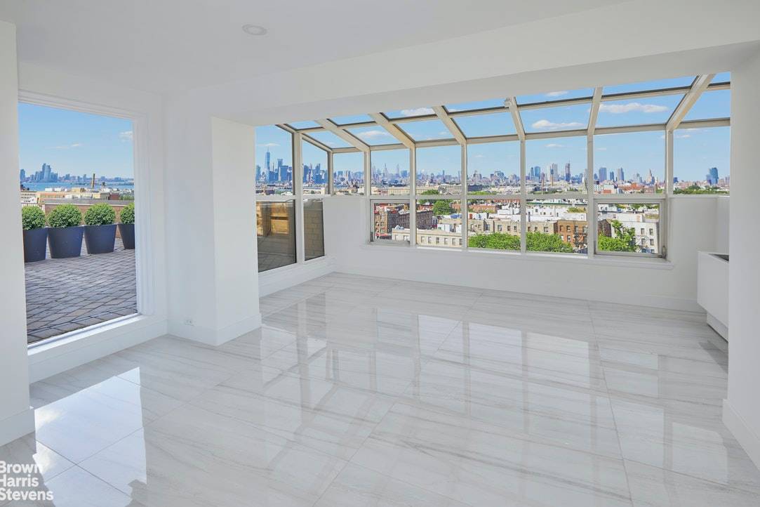 Outstanding Sunset Park Penthouse with private terrace featuring stunning panoramic water and city views.