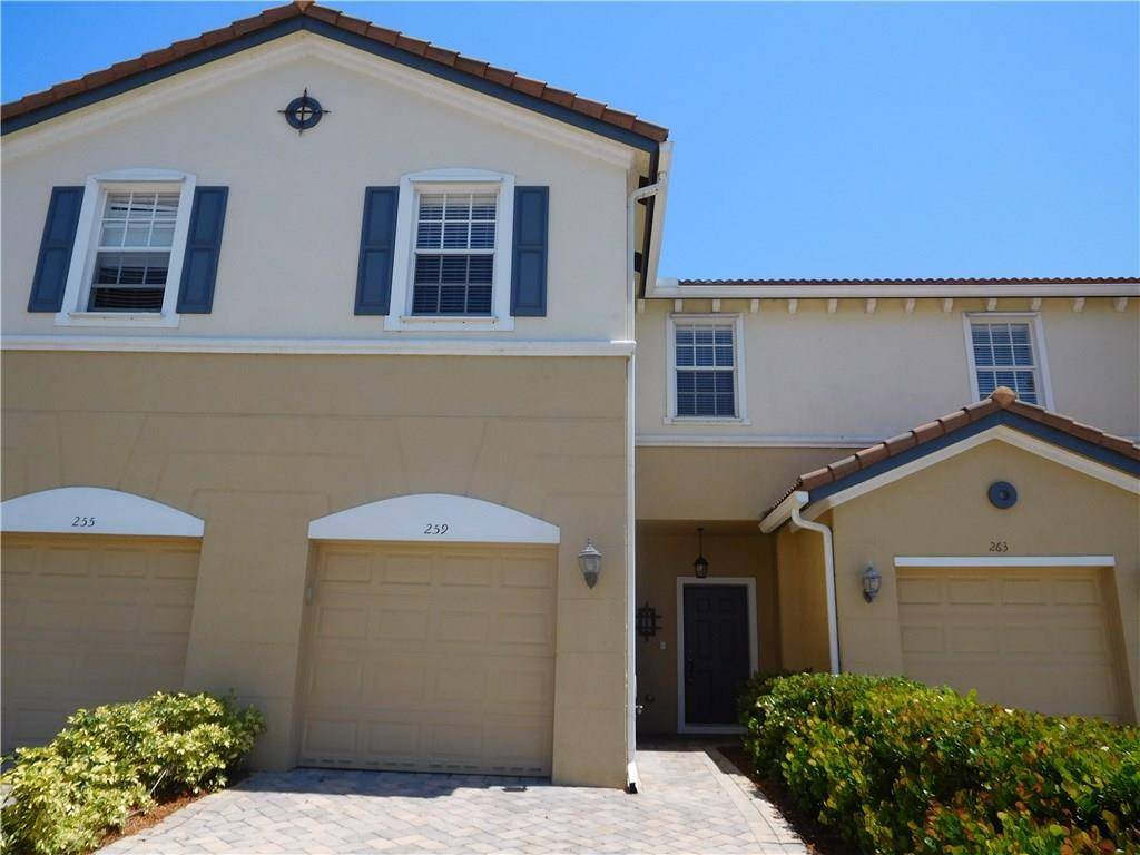 Provence Bay, Lakefront townhome featuring 3 bedrooms, 2 1 2 baths and 1 car garage.