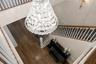 Grand staircase with crystal chandelier
