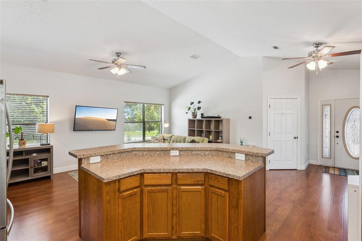 Detached apartment kitchen island