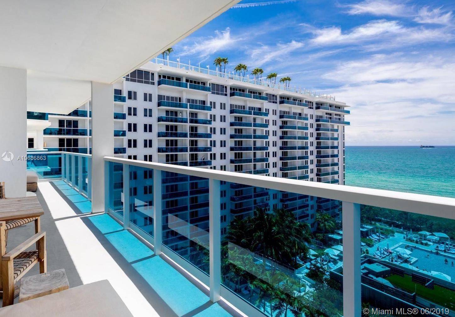 Enjoy direct ocean views from this 3 bedroom den luxurious 1, 817 Sq.