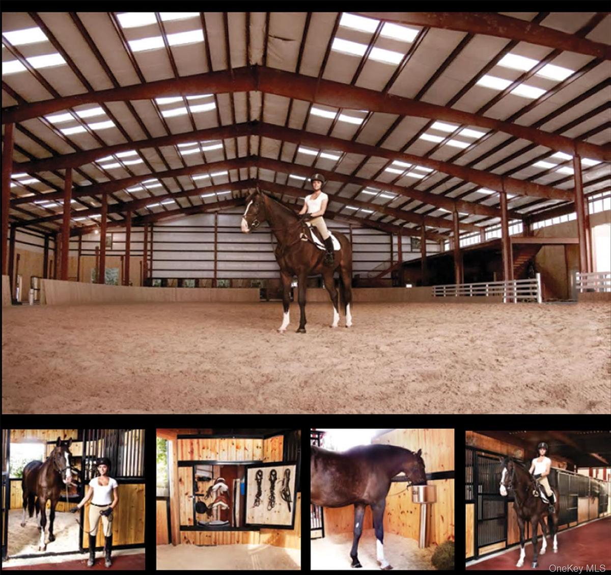 View of horse barn