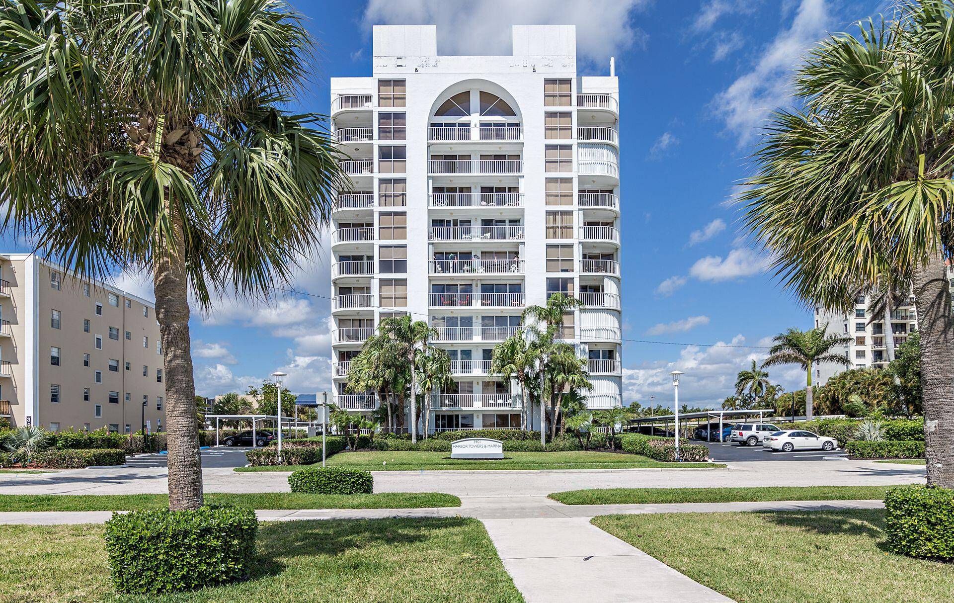 Enjoy beautiful Florida Sunsets with Western city views as well as Eastern water views in this bright natural lighted condo of Harbor Towers Marina.