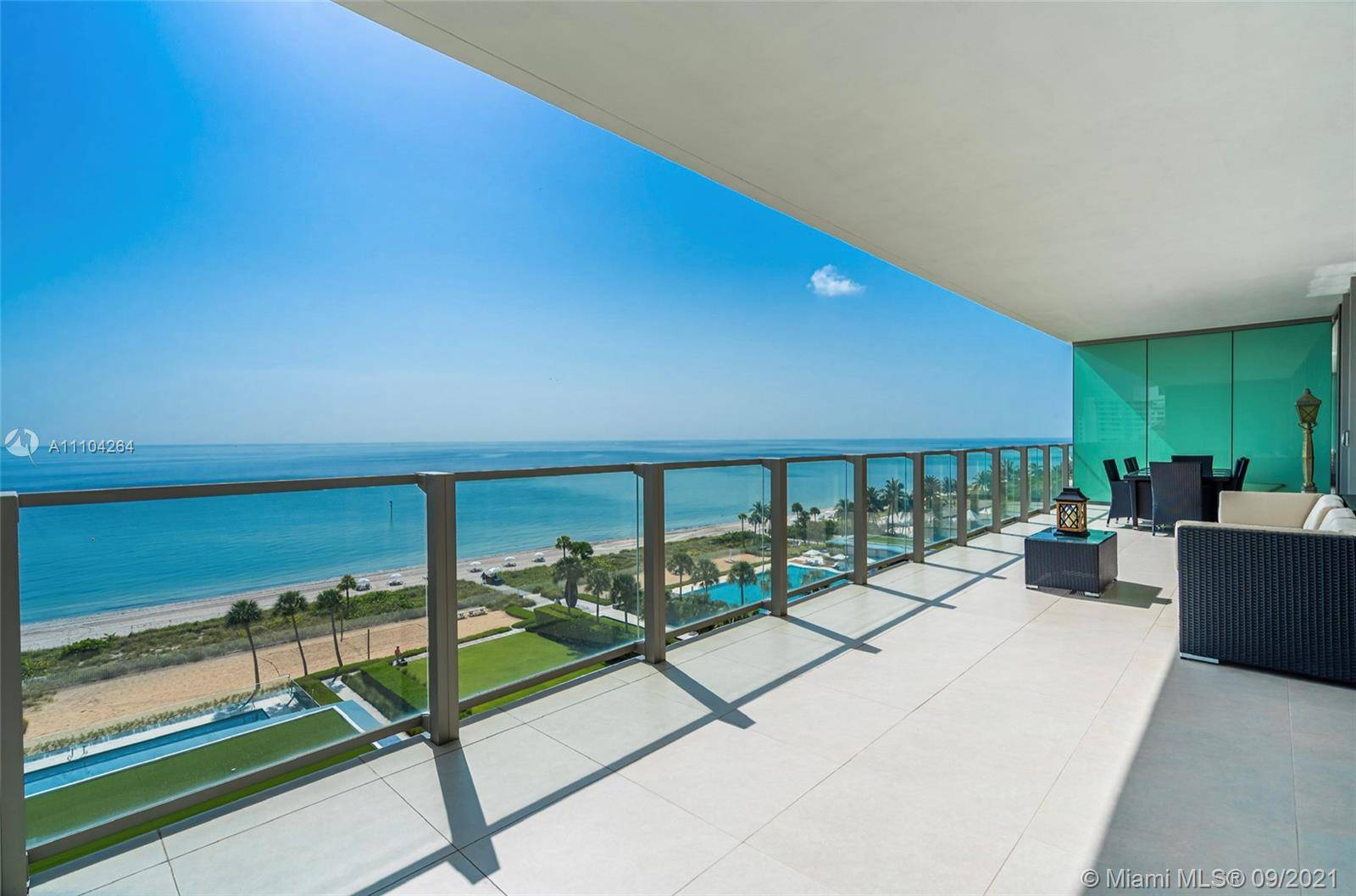 Modern, high end fully furnished flow through unit at the exclusive Oceana in Key Biscayne !