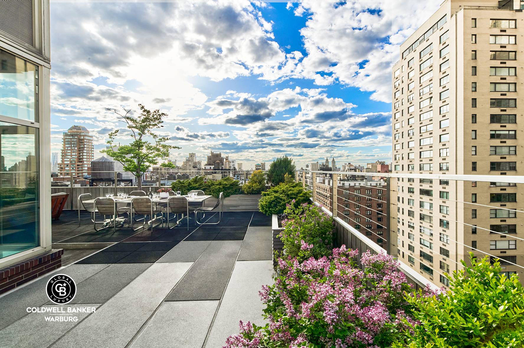 This six bedroom, 4, 775 SF condominium is a sophisticated oasis with a 2, 725 SF wraparound terrace with dramatic views in all directions, soaring high above the streets of ...