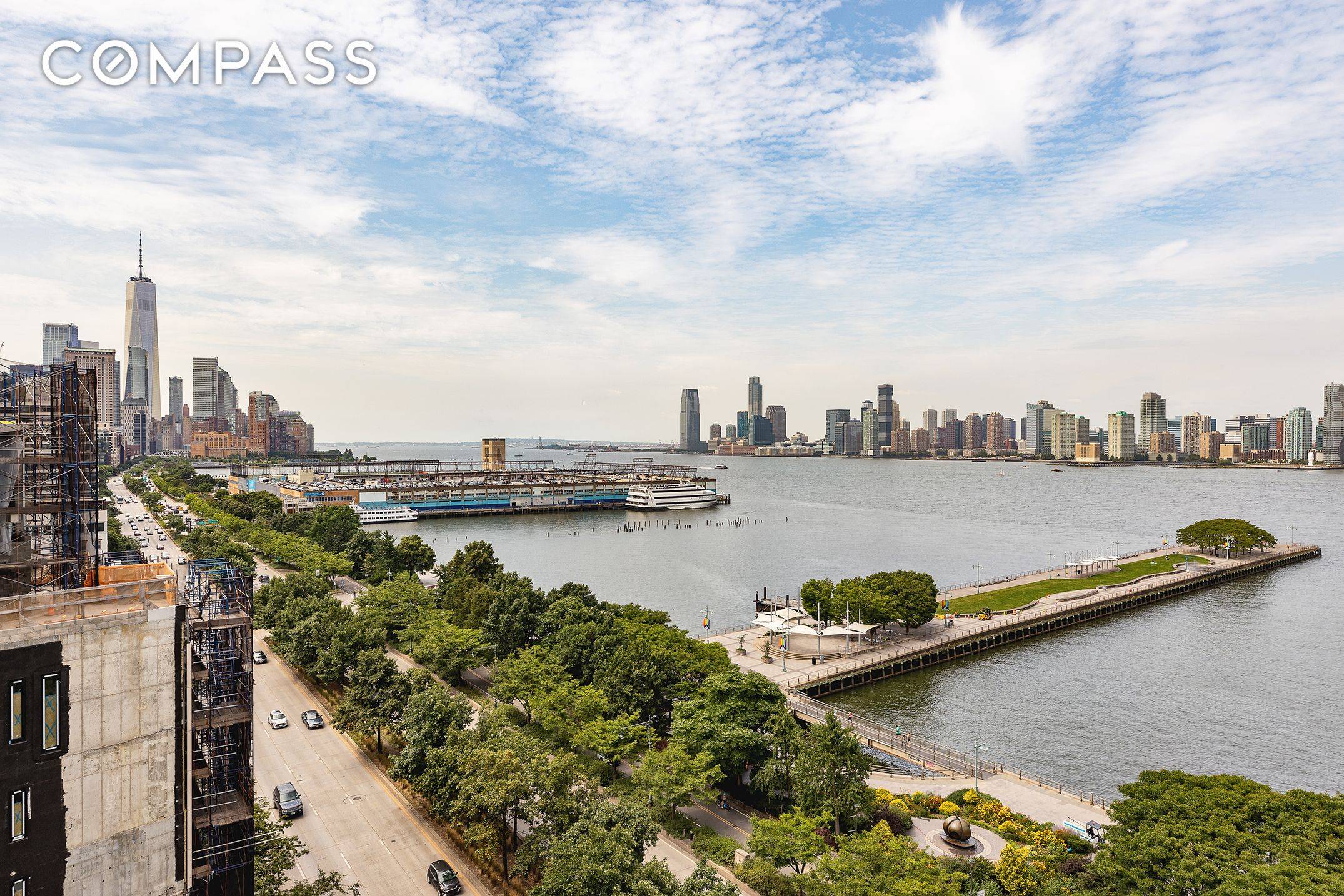 Unobstructed views from 165 Charles Street on the 10th floor, this stunning 2541 square foot loft offers unparalleled Hudson River and city skyline views.