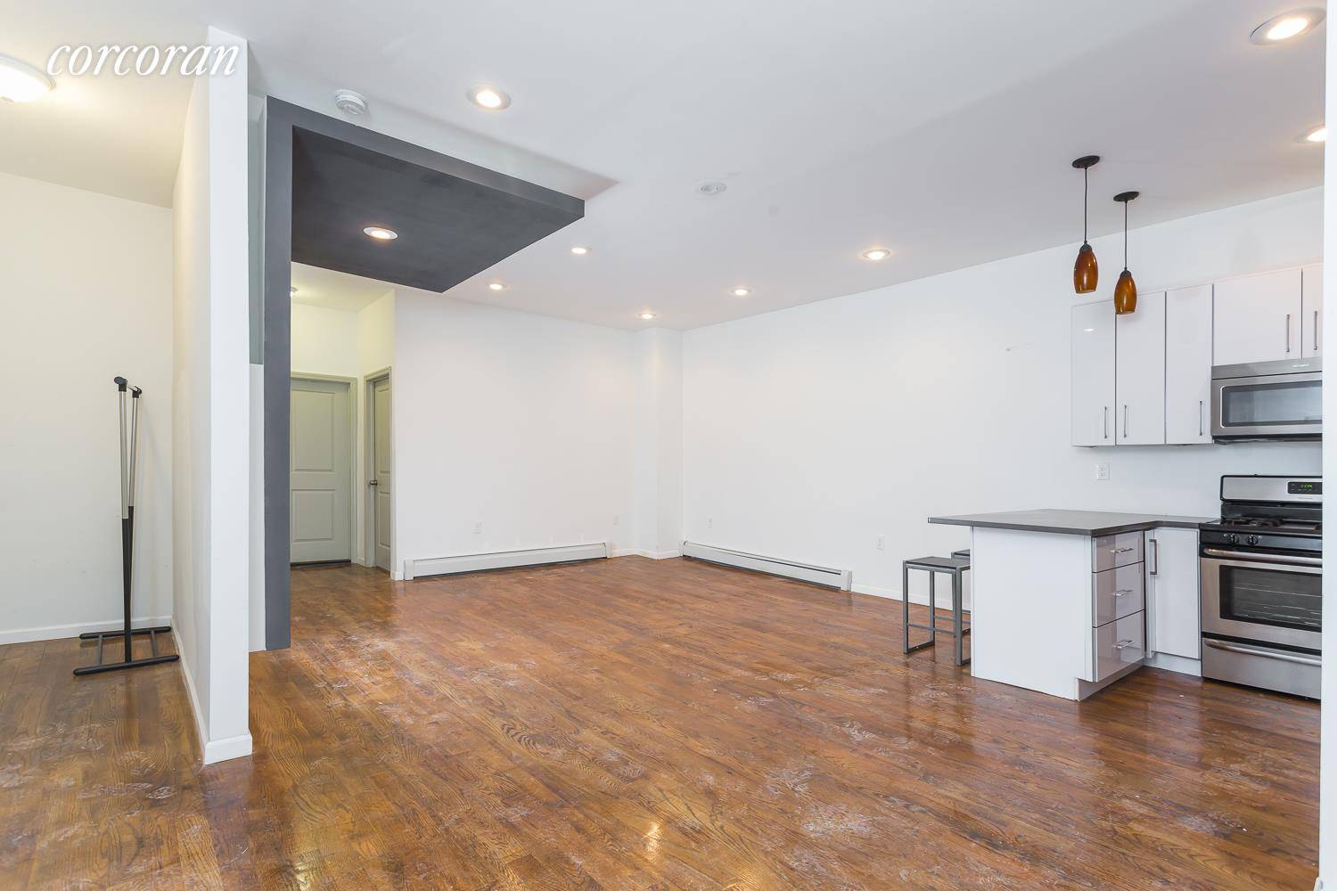 No Fee ! Spacious 4 Bedroom 2 Bathroom apartment located in the heart of Bushwick features huge living space, Every bedroom easily fit a King or Queen size.
