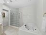 Plenty of room for a separate tub, shower and water closet across from the vanity