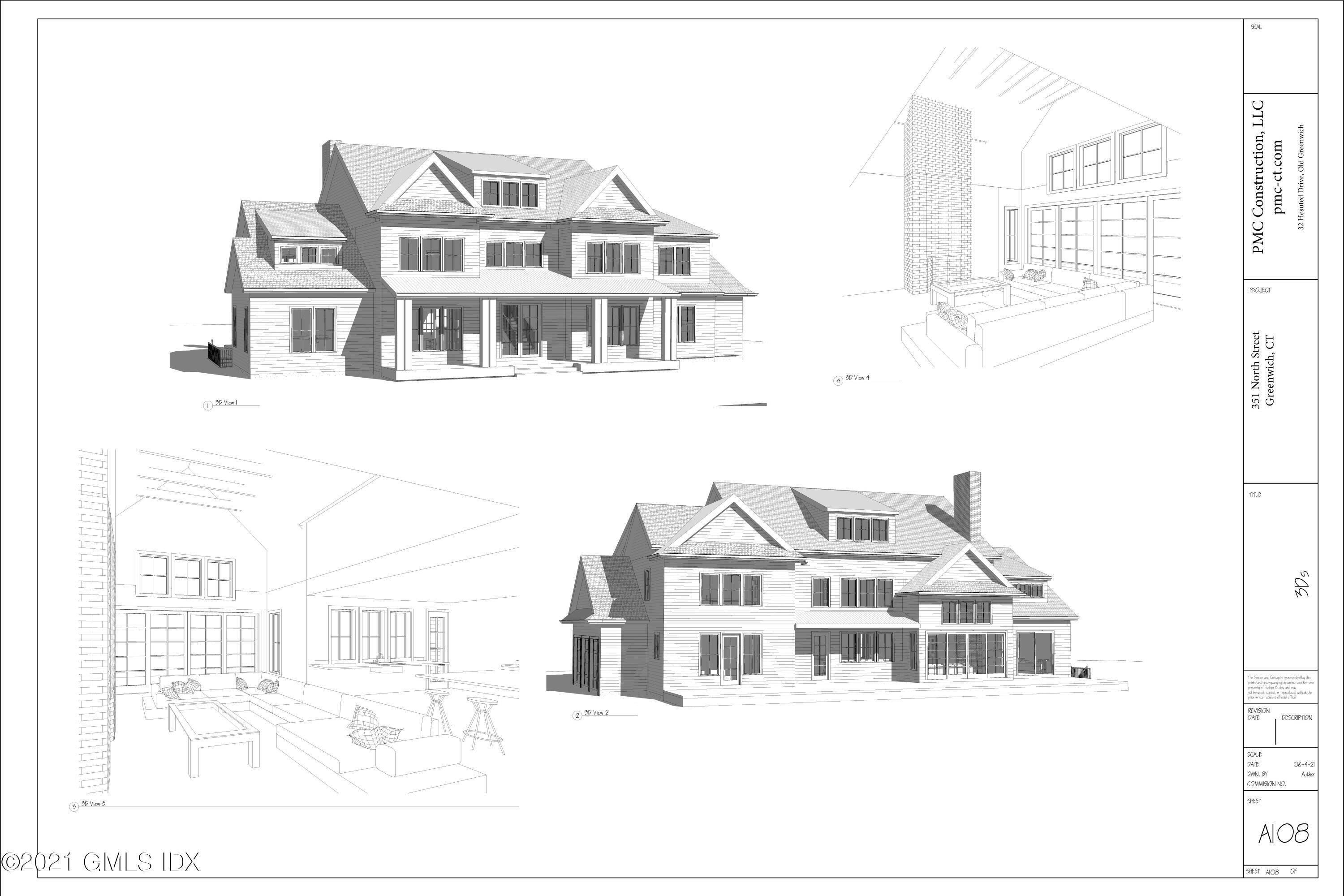 Proposed new construction 6, 000 sq ft home on prime level 1 acre lot to be built by PMC Construction LLC pmc ct.