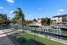 Backyard with dock and boat lift