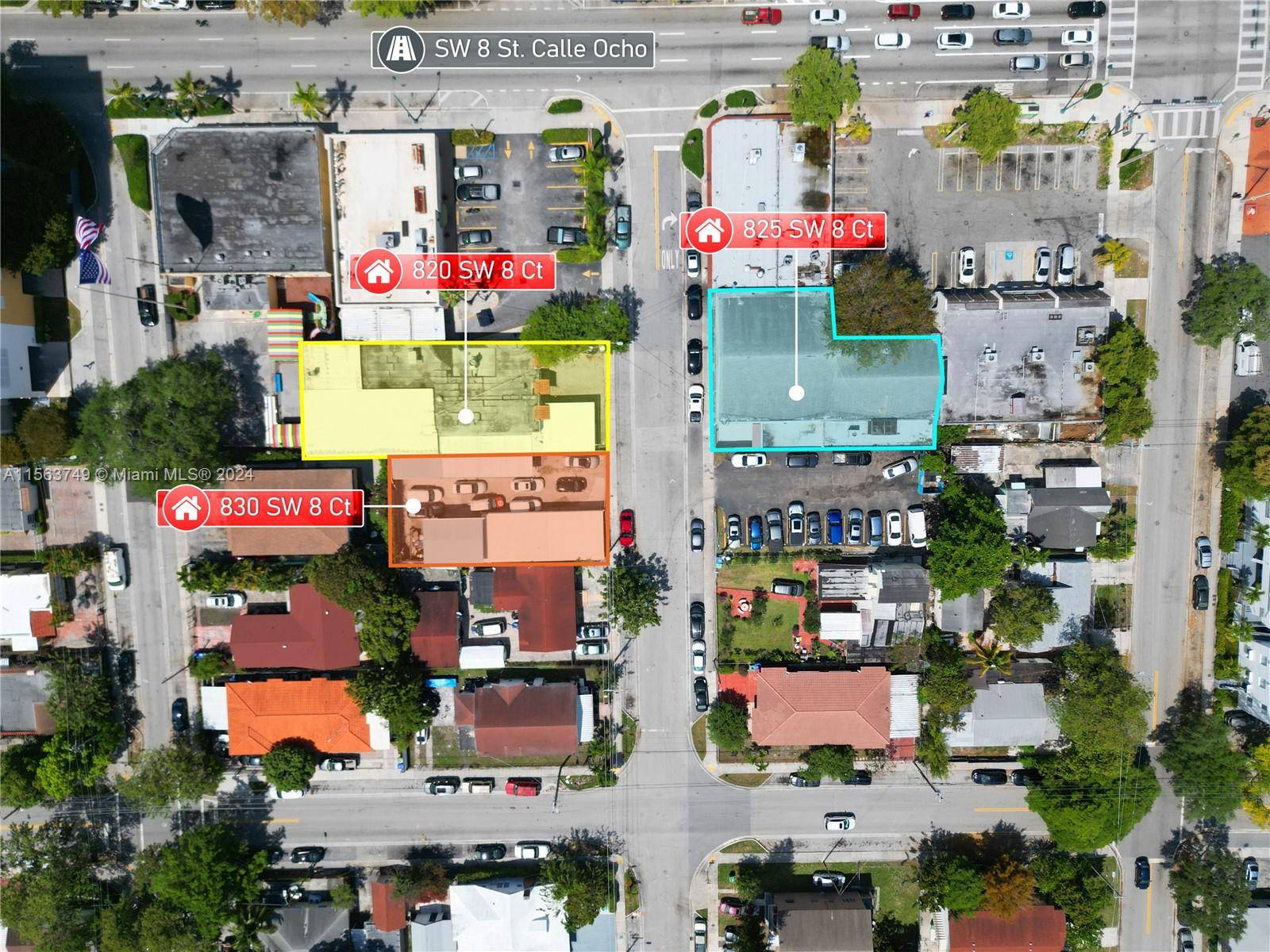 Discover a strategic 3 property portfolio near Miami's vibrant SW 8th Street, offering enticing development possibilities.