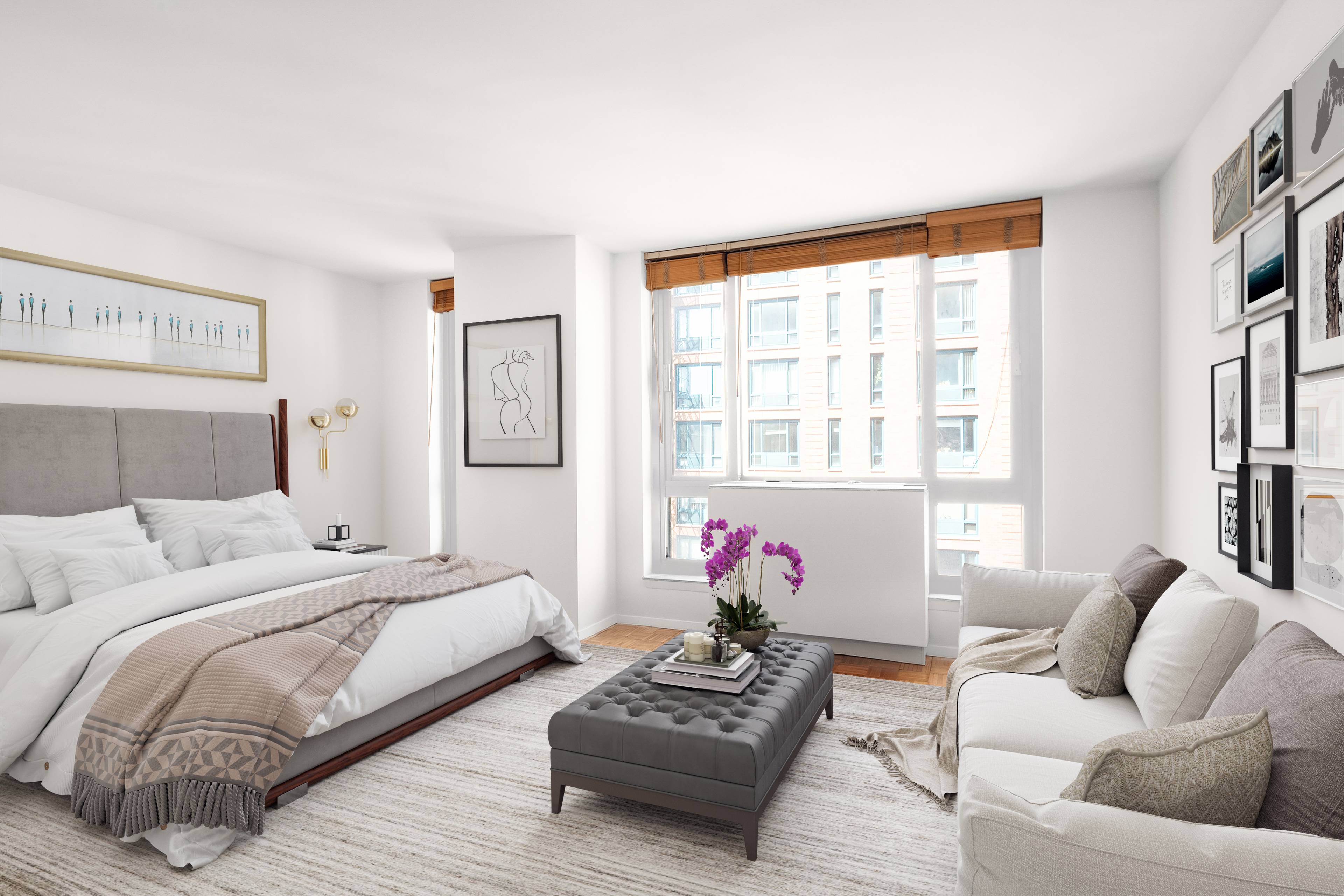 Turn key, loft like alcove studio with abundant closets and and plentiful natural light in a full service, amenity rich, luxury building off of iconic Irving Place.
