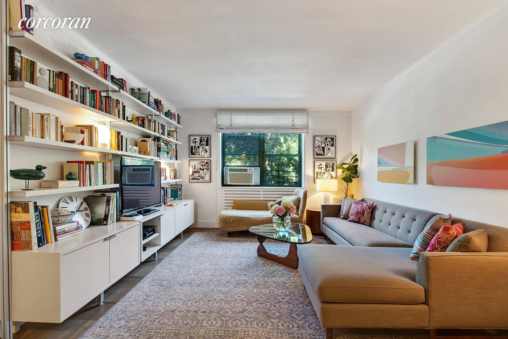 Stylish details abound in this bright and airy two bedroom on Prospect Park.