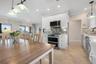 Open concept living and dining area