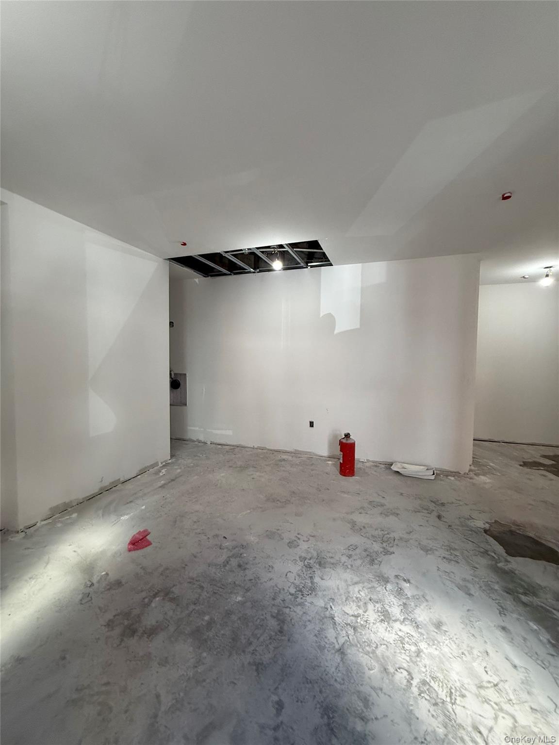 View of finished basement