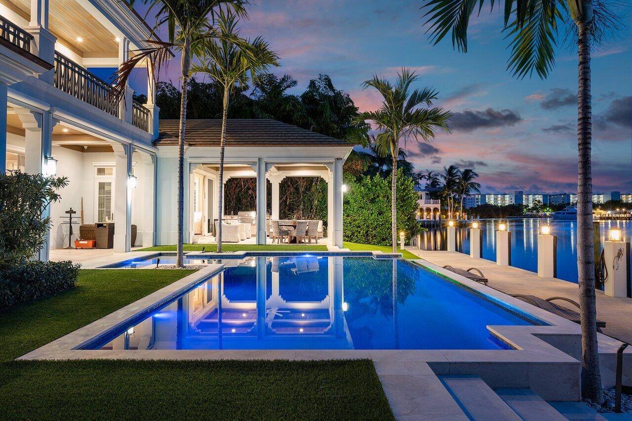 Paradise found... Luxury awaits on the Intracoastal at this custom waterfront estate in Delray's coveted Seagate beachside community with a sparkling pool, 4 bay garage, 94' of water frontage on ...