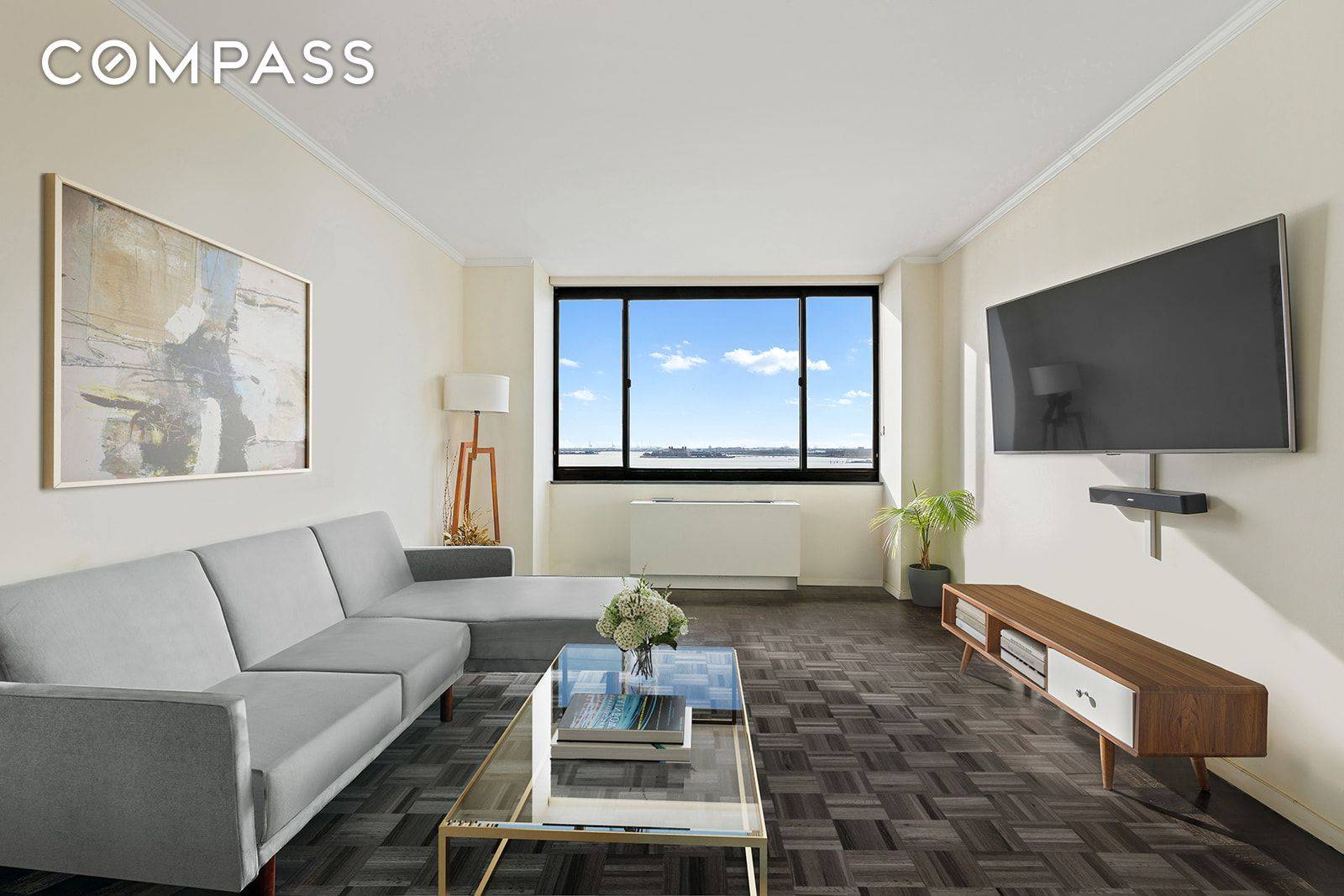 Mesmerizing Hudson River amp ; Statue of Liberty views abound from this well proportioned one bedroom at Liberty House.