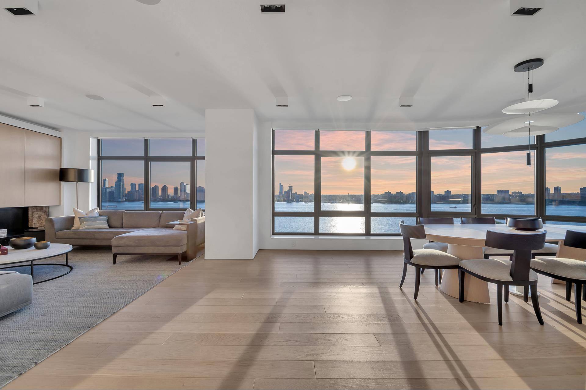 Enjoy unobstructed Hudson River and skyline views from this beautifully curated and recently renovated four bedroom convertible 5, four and a half bath residence at One Morton Square.