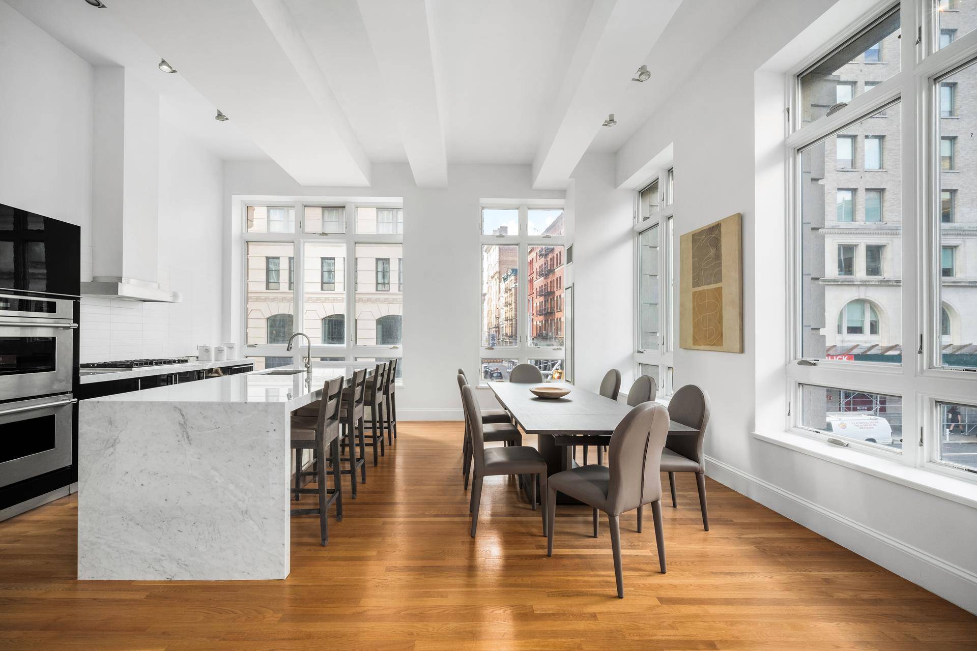JUST UPDATED. This stunning, modern designer loft, located at the vibrant frontier of SoHo, Nolita, Little Italy and Chinatown, features three bedrooms and three completely updated baths throughout 2300 square ...