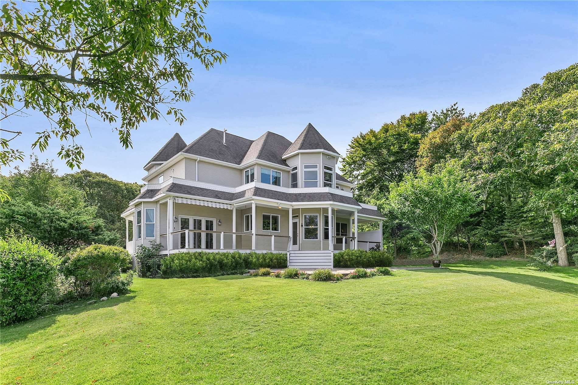 VICTORIAN OVERLOOKING THE SOUND Set 100' above the Long Island Sound, this 2 story, 3br, 2.
