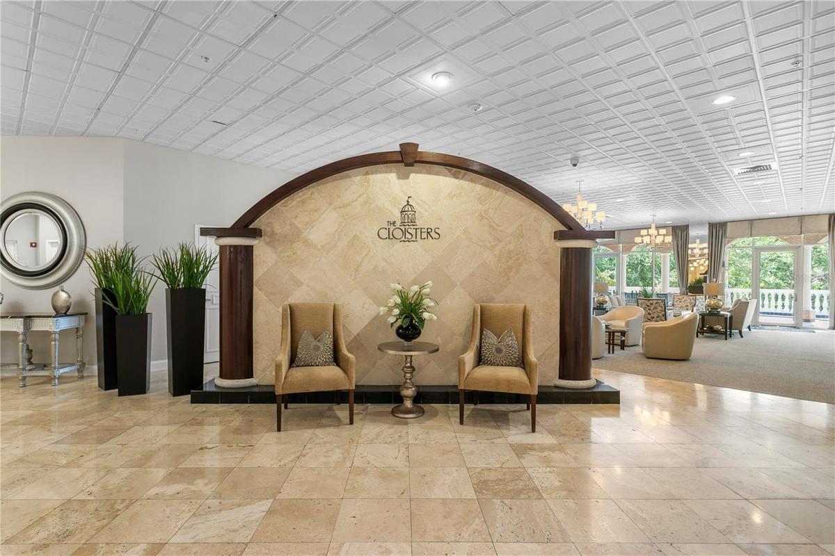 Common area club house lobby